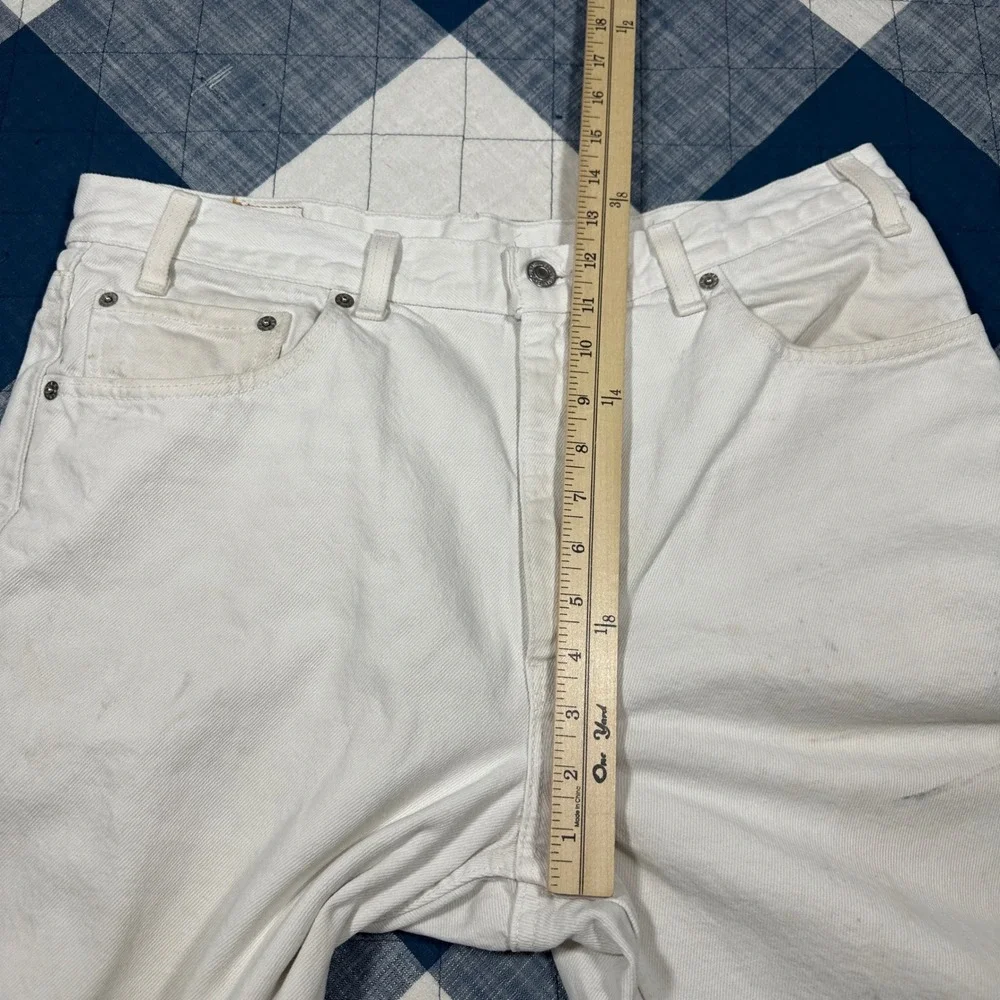 Vintage 90s Levis 550 Relaxed Fit Jeans White Denim Made in USA 36x30 00550-4841